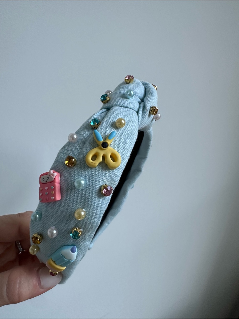 poppyland Embellished Knotted Headband with Cute Charms